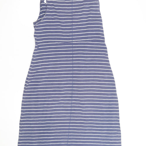 H&M Womens Blue White Striped Tank Dress Size M Casual Summer