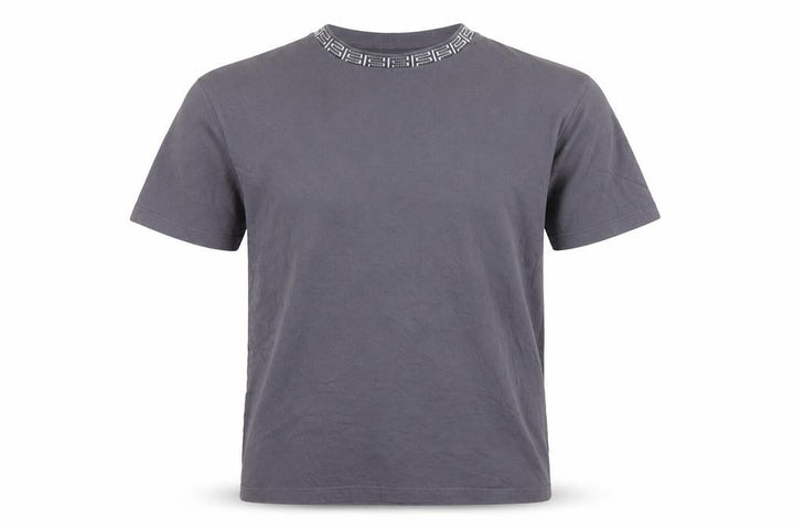 Topman Men's Grey Cotton Crew Neck Short Sleeve Regular Fit T-Shirt Size S