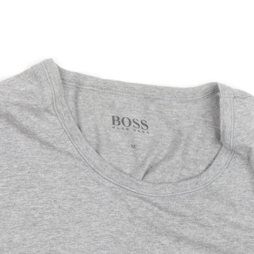 Hugo Boss Men's Grey Crew Neck Cotton T-Shirt Size M Classic Fit