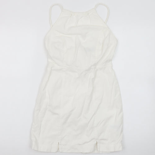 ASOS Women’s White Halter Slip Dress Size 8 Summer Casual