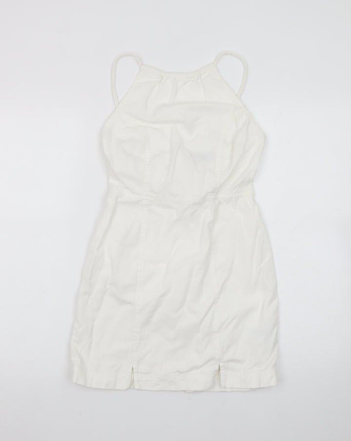 ASOS Women’s White Halter Slip Dress Size 8 Summer Casual
