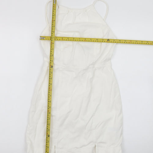 ASOS Women’s White Halter Slip Dress Size 8 Summer Casual