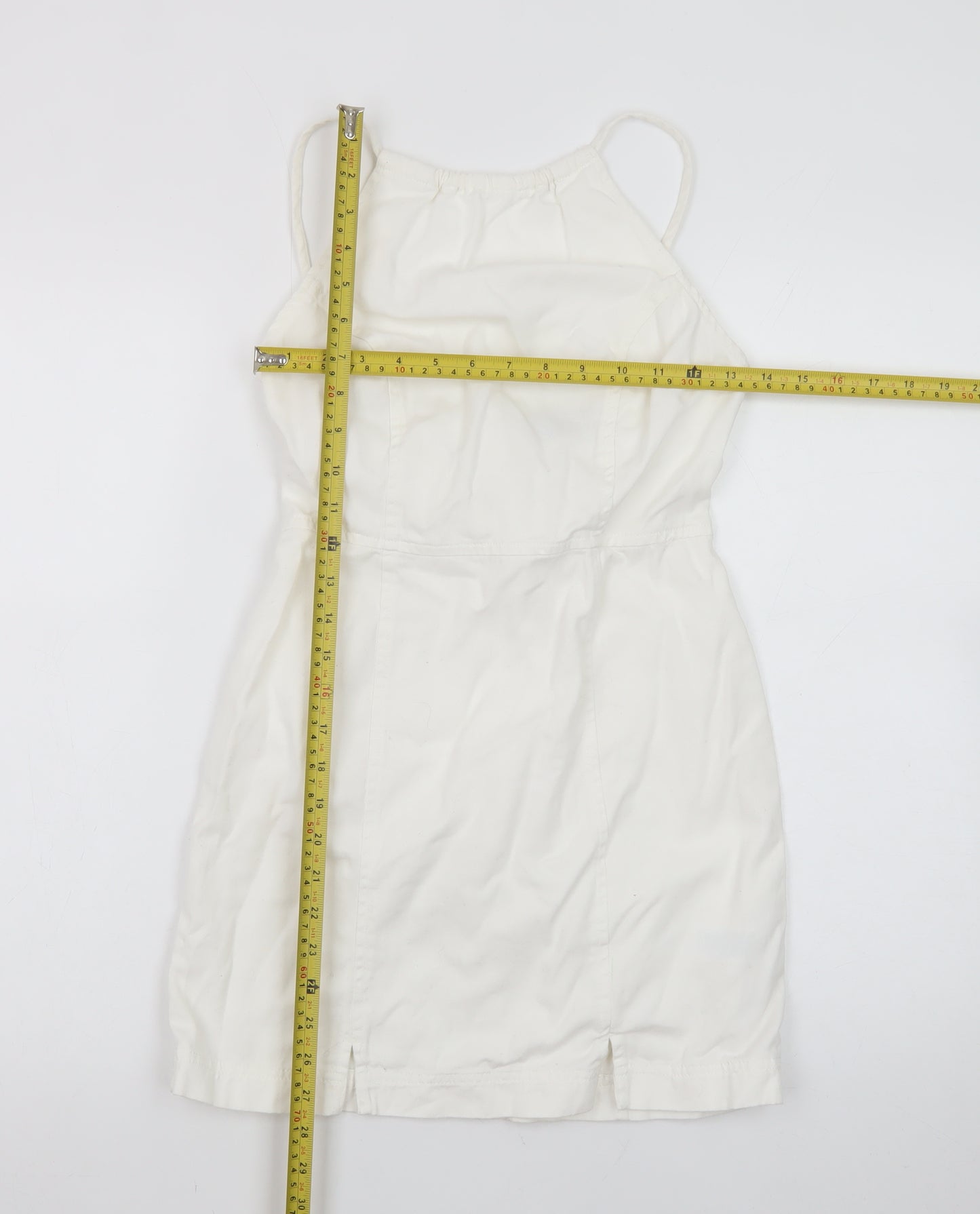 ASOS Women’s White Halter Slip Dress Size 8 Summer Casual