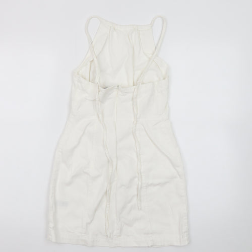 ASOS Women’s White Halter Slip Dress Size 8 Summer Casual