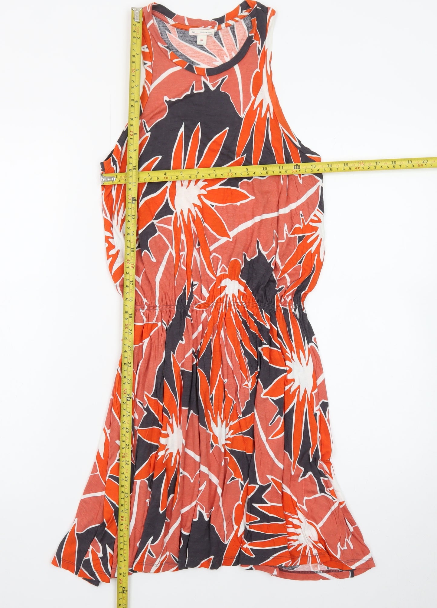 Gap Women's Multicoloured Floral Tank Dress XS Lightweight Cotton
