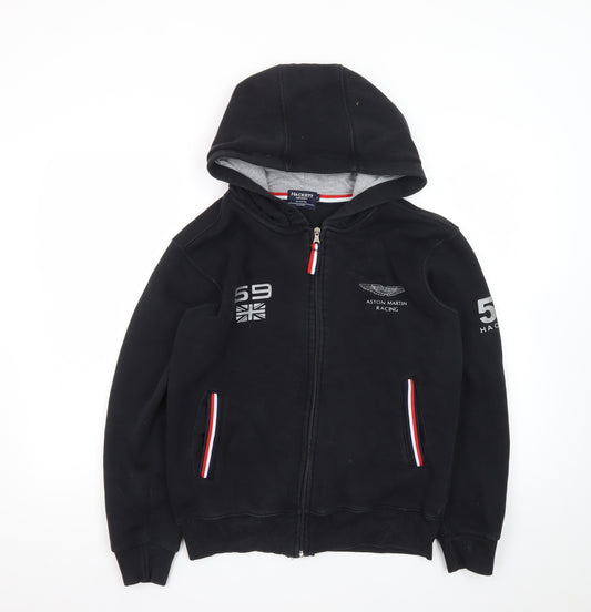 Hackett Men's Black XL Full Zip Aston Martin Racing Hoodie