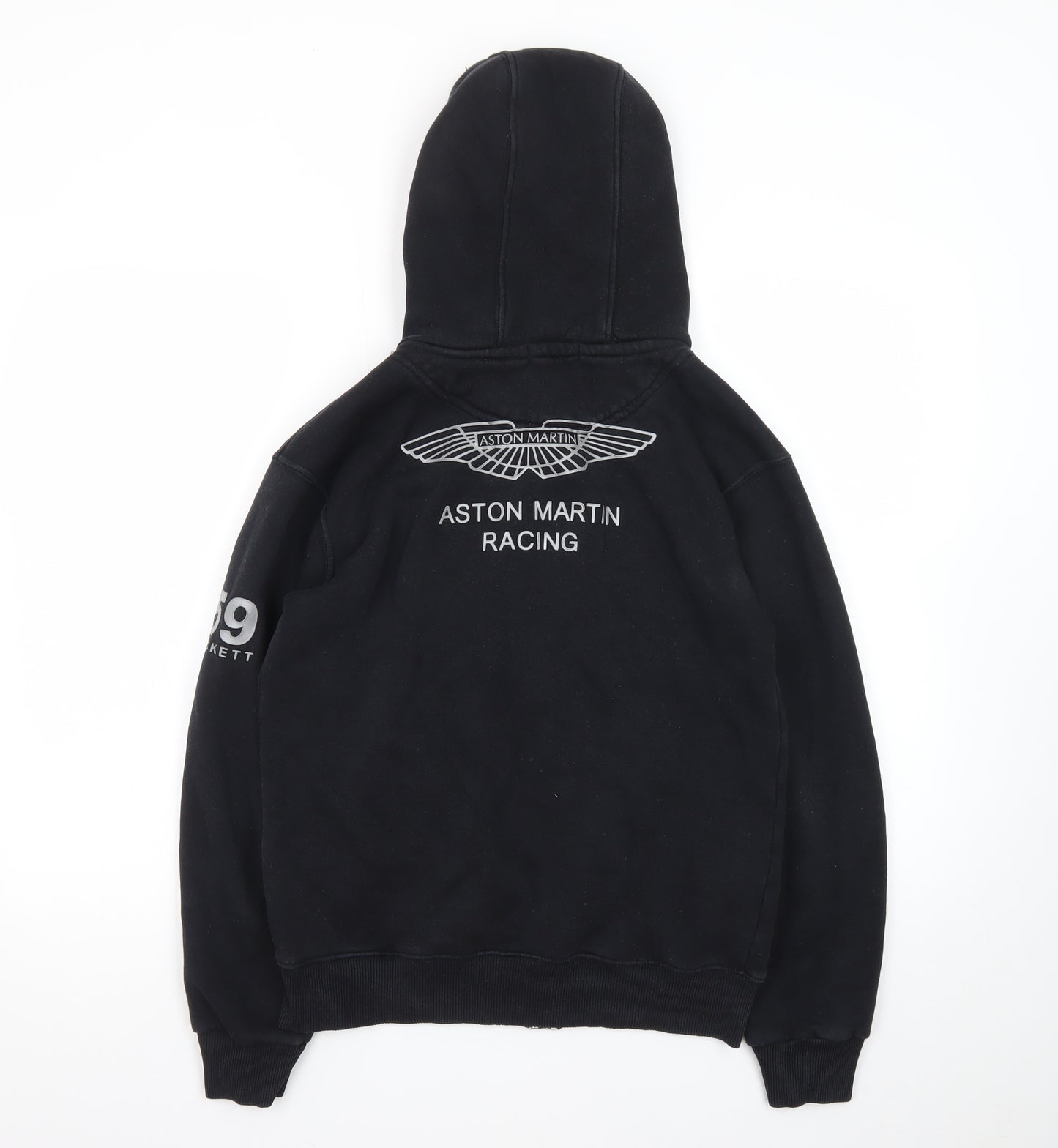Hackett Men's Black XL Full Zip Aston Martin Racing Hoodie