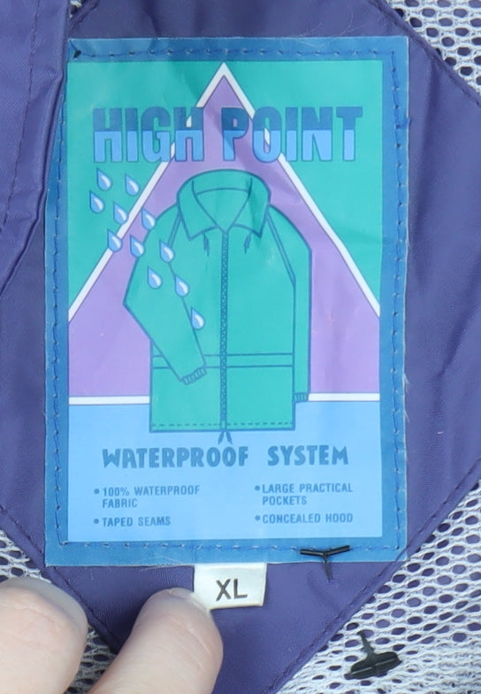 High Point Women’s Purple XL Waterproof Hooded Rain Coat