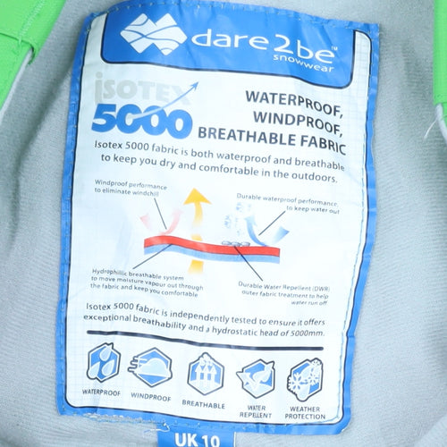 Dare 2B Women’s Green Waterproof Snow Pants Size 10 Regular Fit