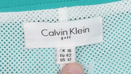 Calvin Klein Golf Womens Blue Skort Size 16 Stretch Classic Fit