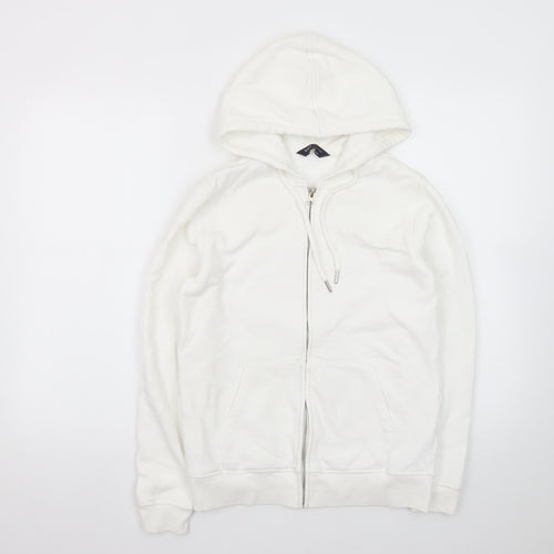 Marks and Spencer Women’s Ivory Full Zip Hoodie Size 8