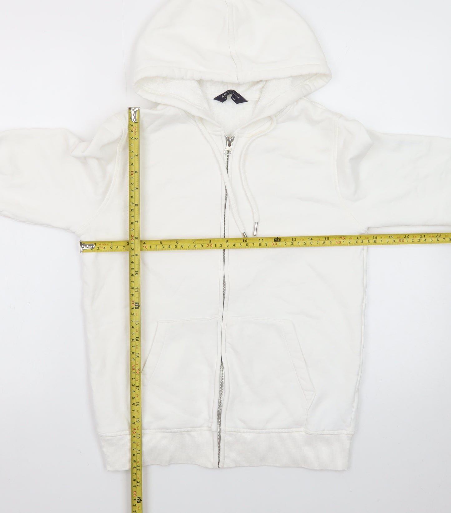 Marks and Spencer Women’s Ivory Full Zip Hoodie Size 8