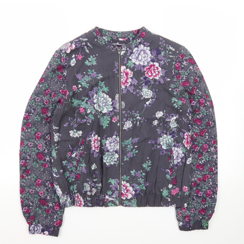 Marks and Spencer Women’s Multicoloured Floral Bomber Jacket UK 10