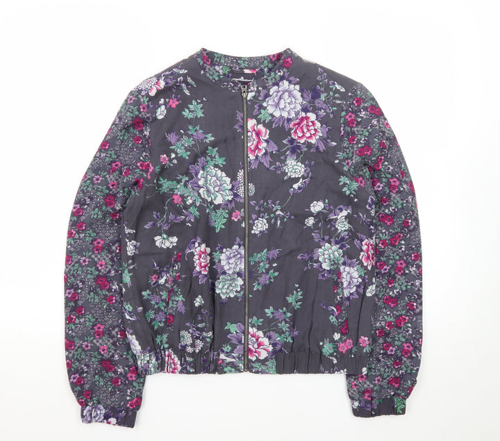 Marks and Spencer Women’s Multicoloured Floral Bomber Jacket UK 10