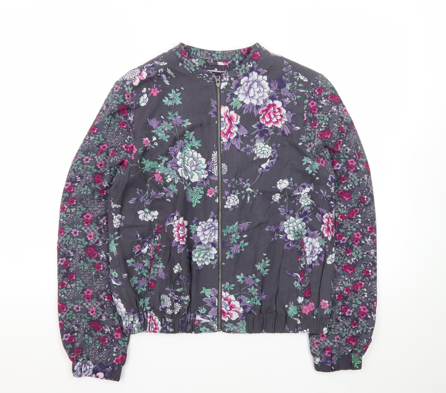 Marks and Spencer Women’s Multicoloured Floral Bomber Jacket UK 10