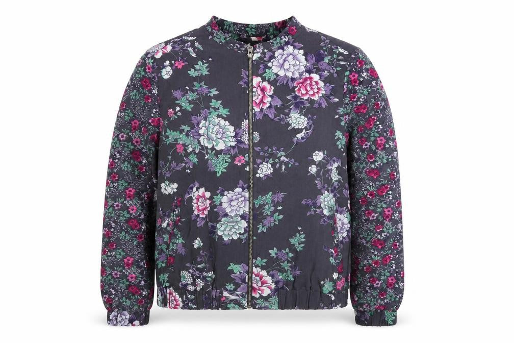 Marks and Spencer Women’s Multicoloured Floral Bomber Jacket UK 10