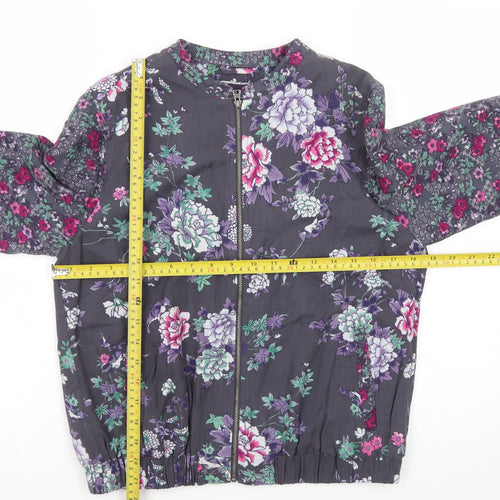 Marks and Spencer Women’s Multicoloured Floral Bomber Jacket UK 10