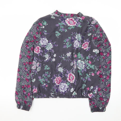 Marks and Spencer Women’s Multicoloured Floral Bomber Jacket UK 10