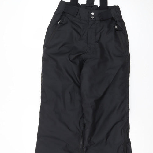 Wedze Teens Black Snow Pants Size 14 Waterproof Insulated Ski Trousers