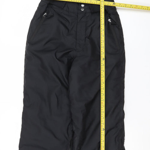 Wedze Teens Black Snow Pants Size 14 Waterproof Insulated Ski Trousers