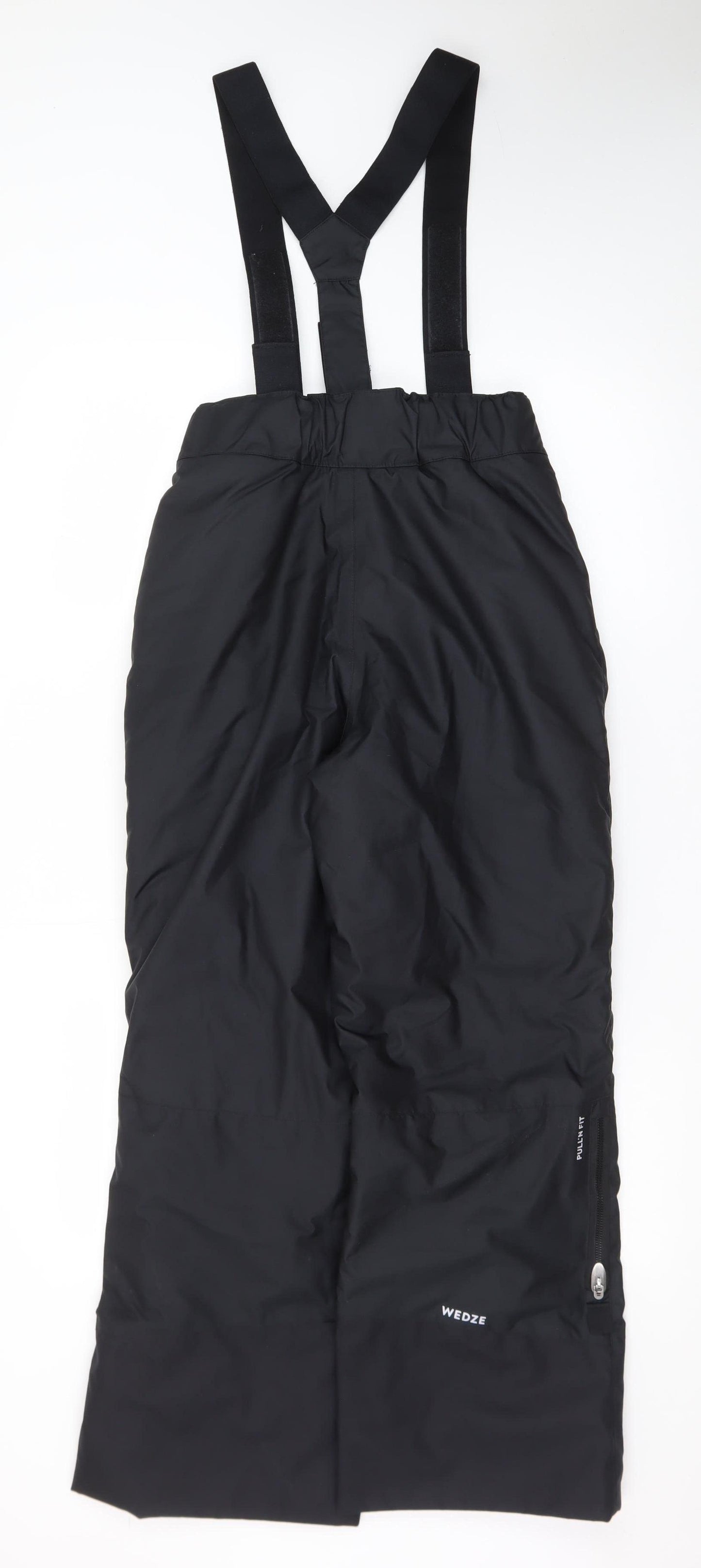 Wedze Teens Black Snow Pants Size 14 Waterproof Insulated Ski Trousers