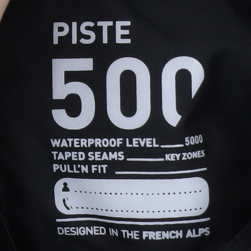 Wedze Teens Black Snow Pants Size 14 Waterproof Insulated Ski Trousers
