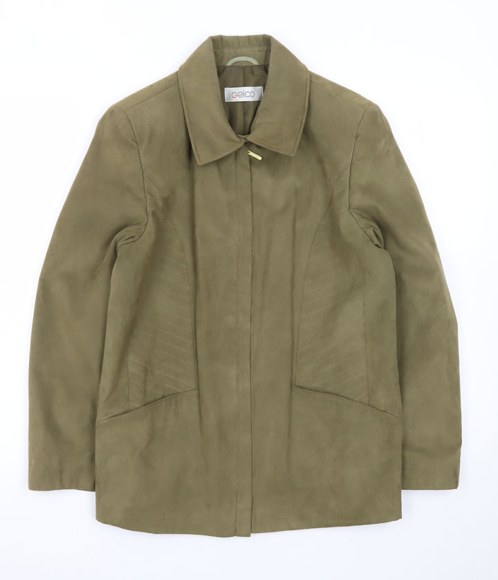 Gelco Womens Green Size 10 Mid-Length Lined Polyester Jacket