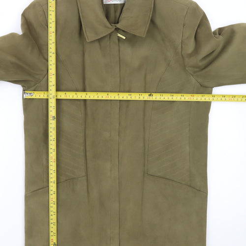 Gelco Womens Green Size 10 Mid-Length Lined Polyester Jacket