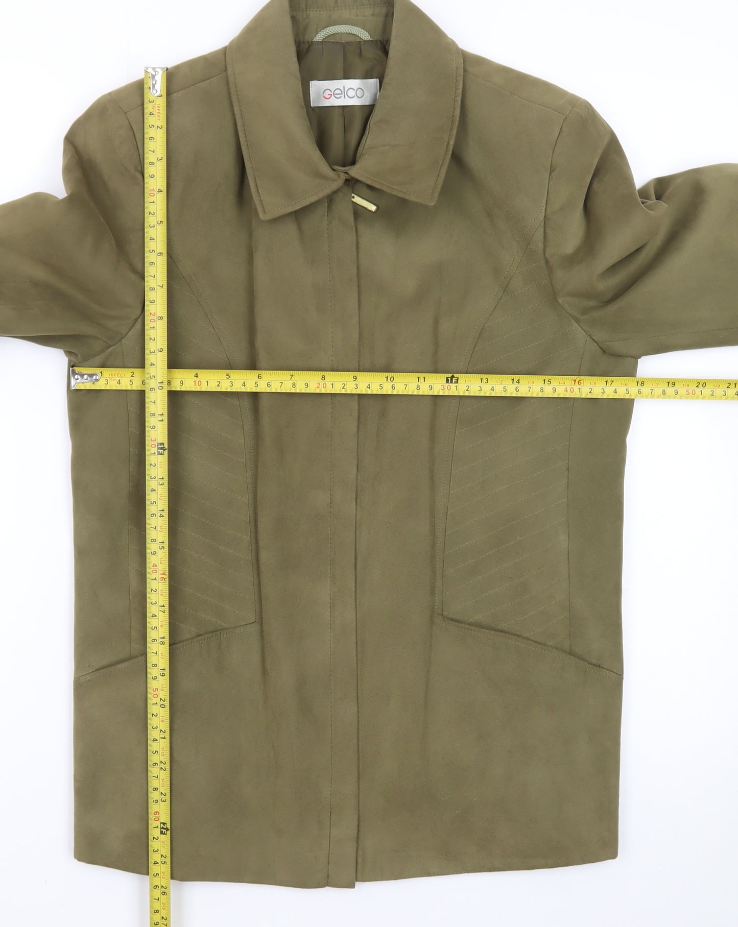 Gelco Womens Green Size 10 Mid-Length Lined Polyester Jacket