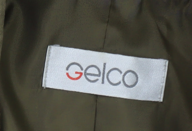 Gelco Womens Green Size 10 Mid-Length Lined Polyester Jacket