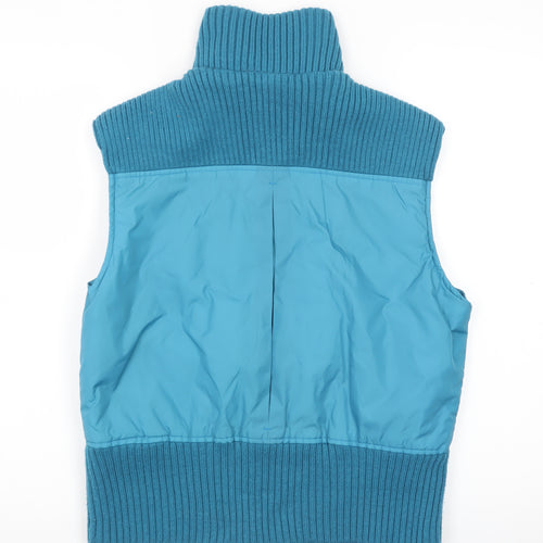 ALIBI Women Blue Size 14 Sleeveless Puffer Waistcoat