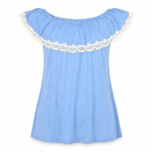 New Look Women Blue Off Shoulder Short Jersey Dress Size 10