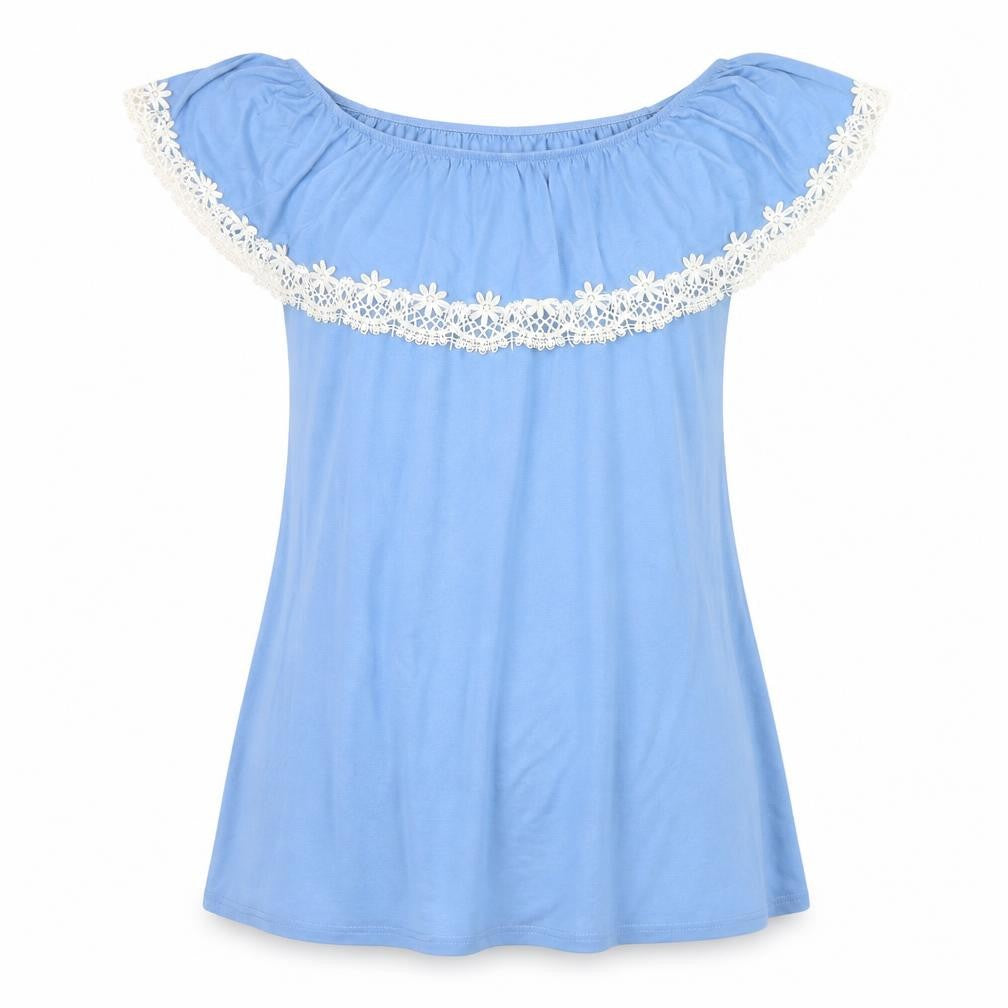 New Look Women Blue Off Shoulder Short Jersey Dress Size 10