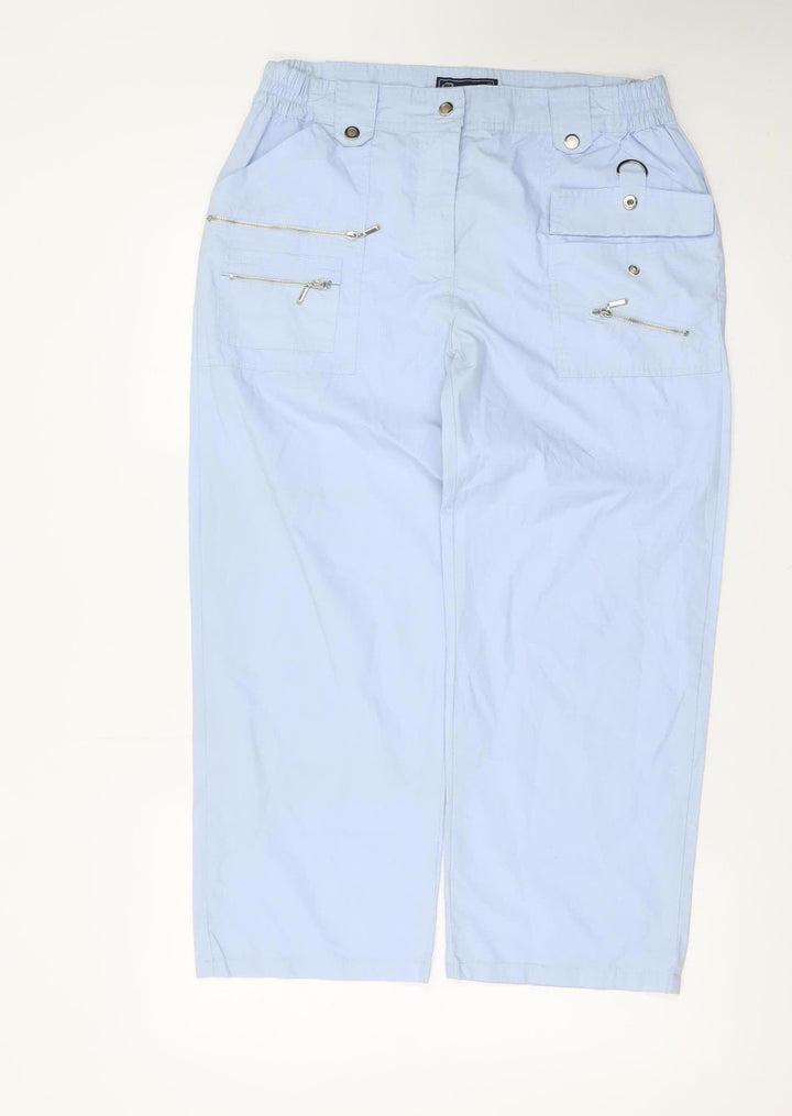 Furcom Women’s Blue Cargo Trousers Size 14 Lightweight Casual