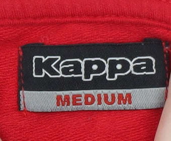 Kappa Women Red Jersey 3/4 Sleeve Crew Neck T-Shirt M