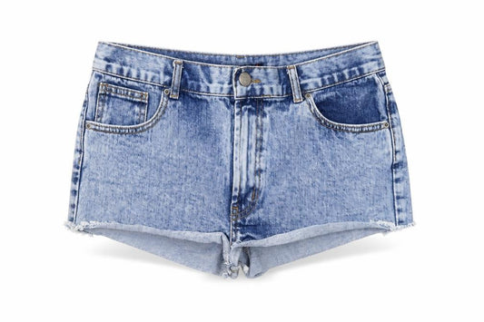 BDG Women Blue Cut-Off Denim Shorts Size 16
