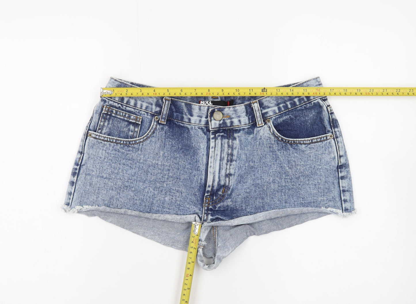 BDG Women Blue Cut-Off Denim Shorts Size 16