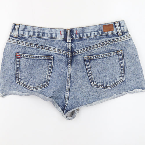 BDG Women Blue Cut-Off Denim Shorts Size 16
