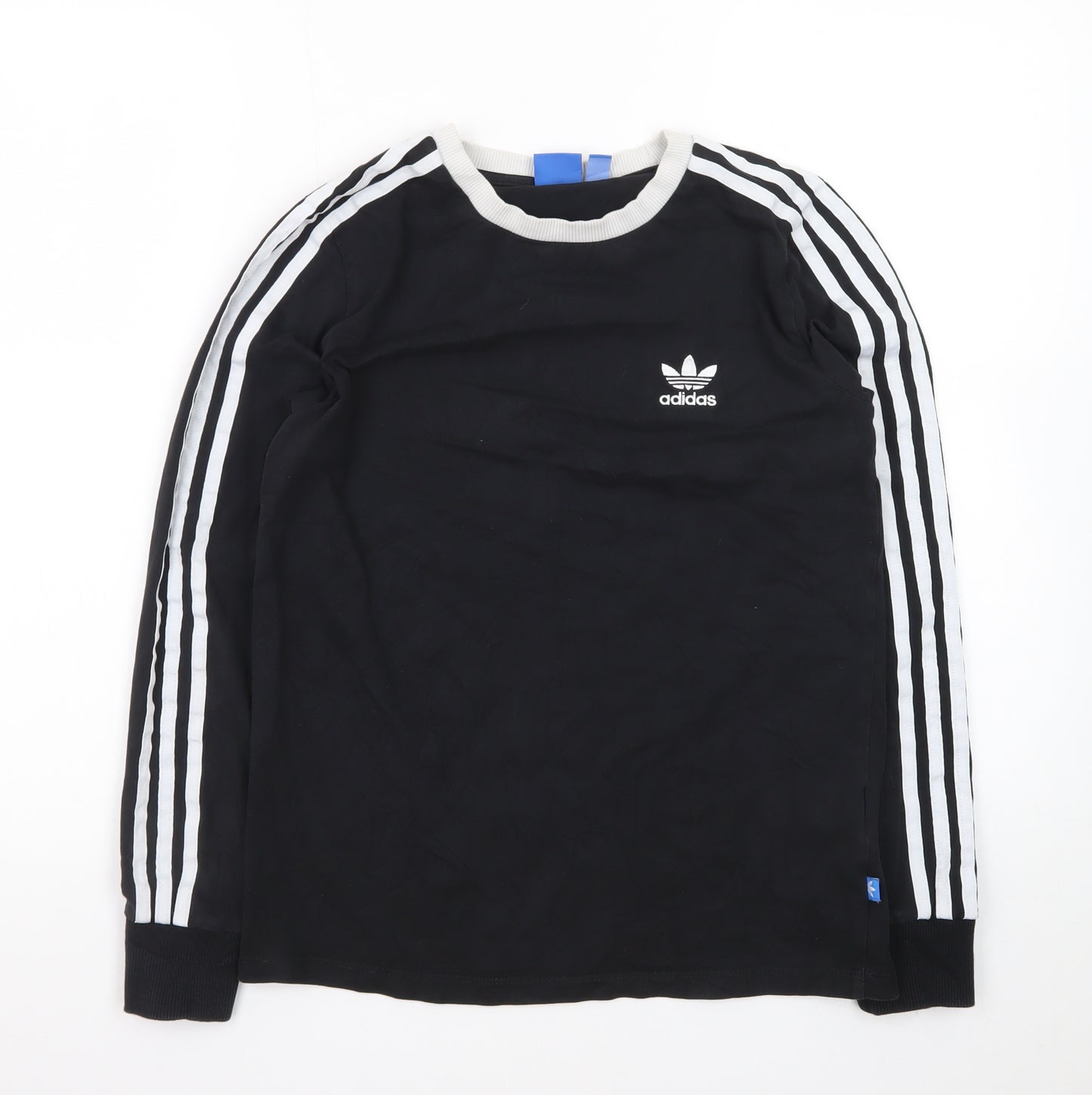 Adidas Women Black Long Sleeve Jersey Top Size 10 Casual Sportswear