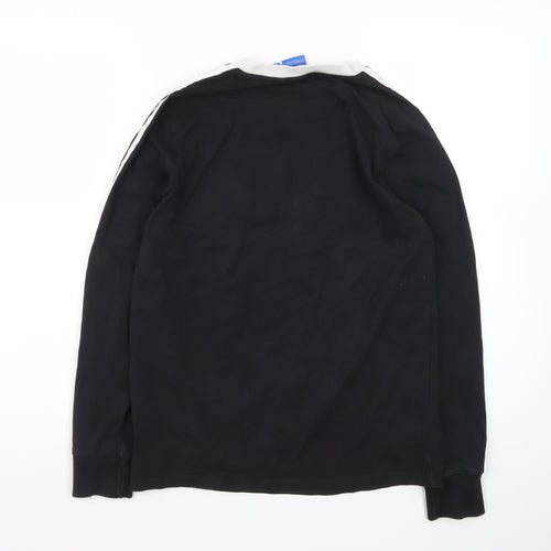 Adidas Women Black Long Sleeve Jersey Top Size 10 Casual Sportswear