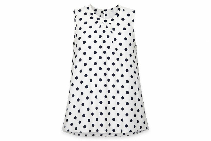 Debenhams Women White Polka Dot A-Line Sleeveless Dress Size 18