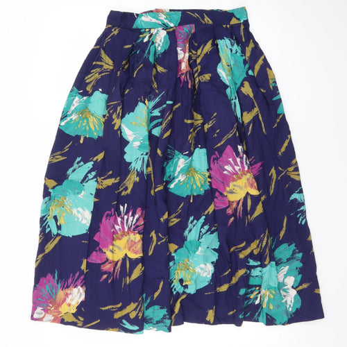 Richards Women’s Multicoloured Floral Cotton A-Line Midi Skirt Size 12