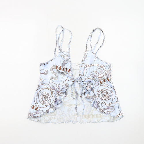 ASOS DESIGN Women's Blue Floral Camisole Top Size 10