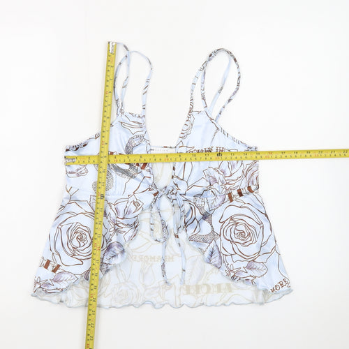ASOS DESIGN Women's Blue Floral Camisole Top Size 10