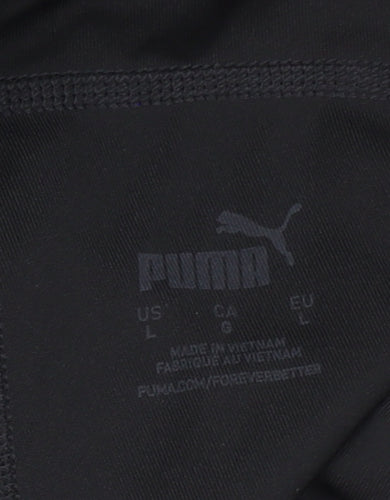 Puma Womens Black L Ankle Leggings Stretch Athleisure Gymwear