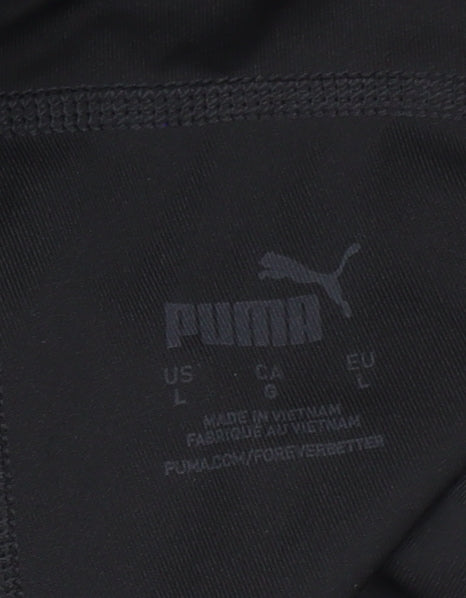 Puma Womens Black L Ankle Leggings Stretch Athleisure Gymwear