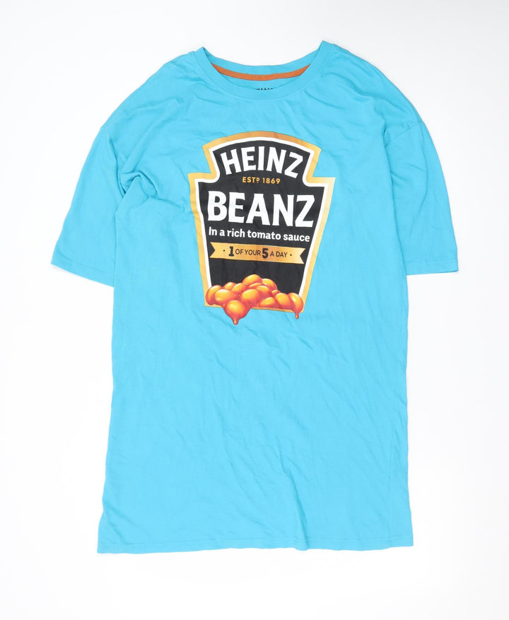 Heinz Women’s Blue XS T-Shirt Dress with Funny Food Graphic