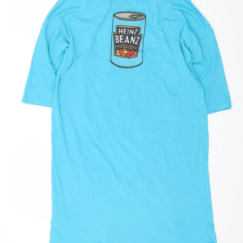 Heinz Women’s Blue XS T-Shirt Dress with Funny Food Graphic