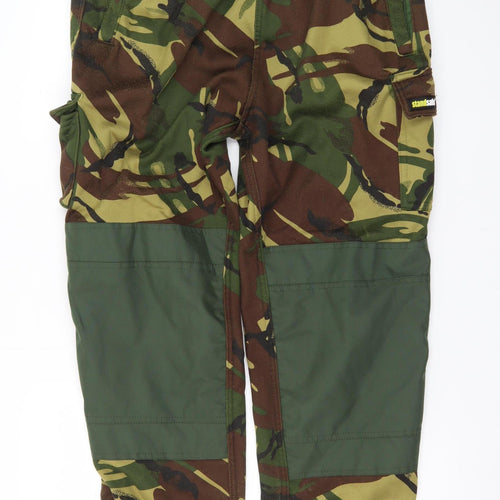 StandSafe Men's Green Camouflage Cargo Workwear Trousers M