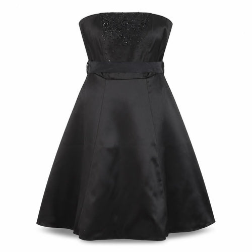 Select Women’s Black Strapless Beaded A-Line Party Dress Size 8